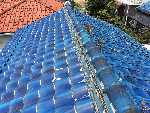 瓦屋根の状態確認